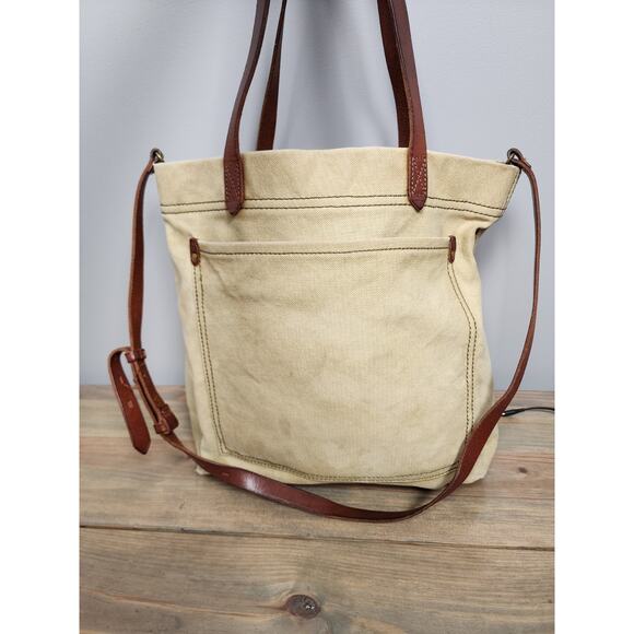 Madewell Handbags - Madewell Distressed Canvas Tote Bag 12"